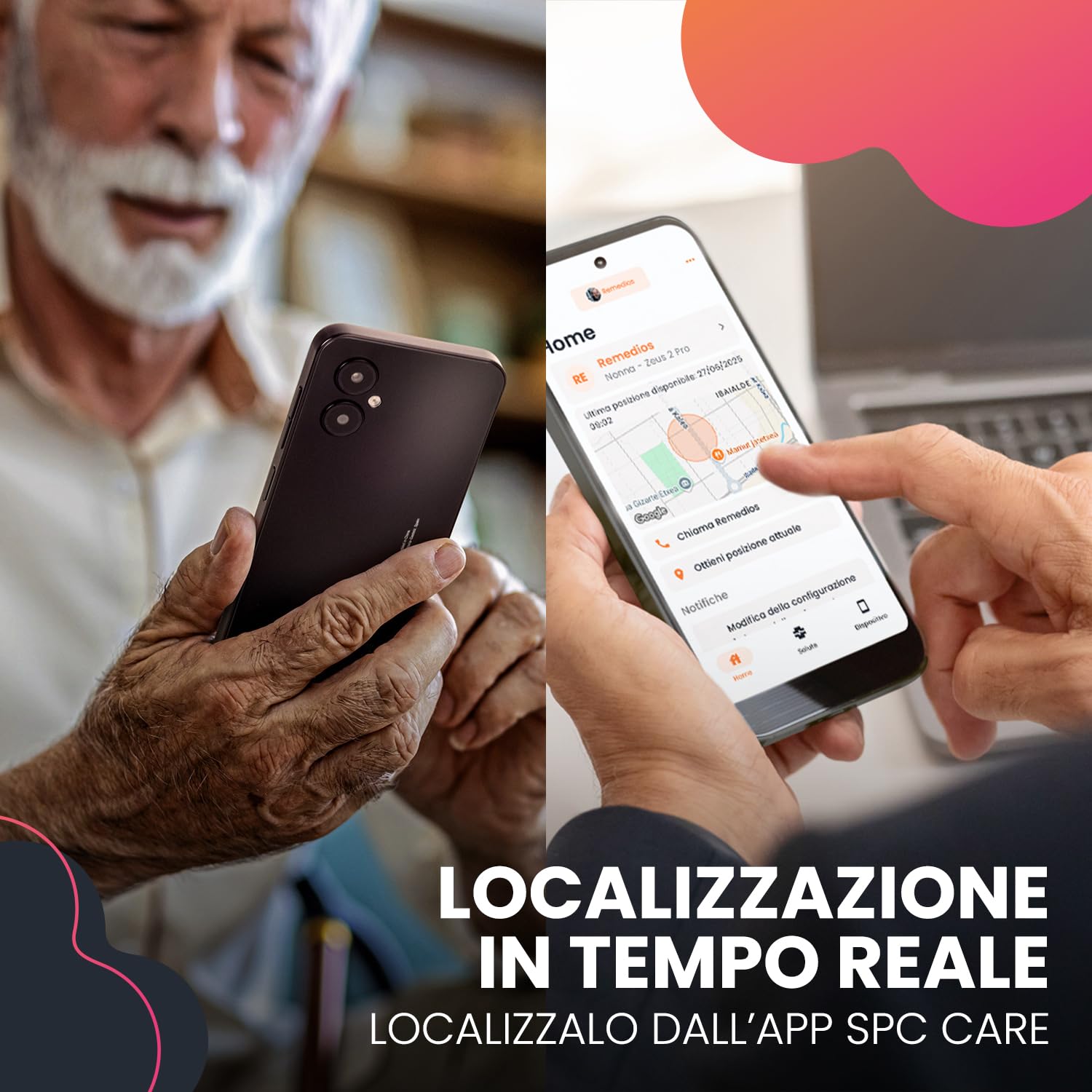 SPC ZEUS 2 PRO - Smartphone senior, modalità facile, icone XXL, 6,1" | Compatibile con l'app SPC Care: controllo/localizzazione, 128GB, tasti fisici, base di ricarica, SOS e 2 fotocamere