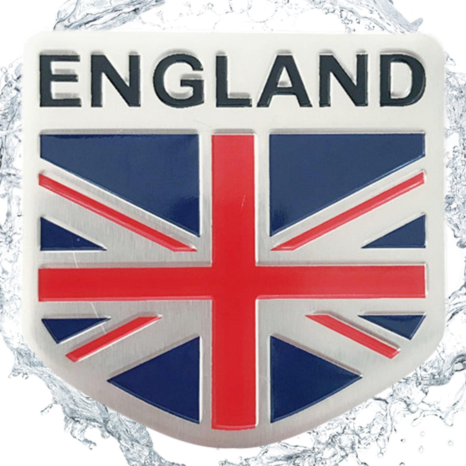 4 Adesivi Bombati Union Jack – Finitura Lucida, 20mm – Rosso, Blu E Cromo – Prodotto UK - Foto 5