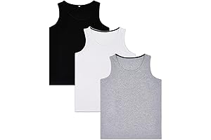 Effortless Style with 3-Pack Mens Cotton Tank Tops