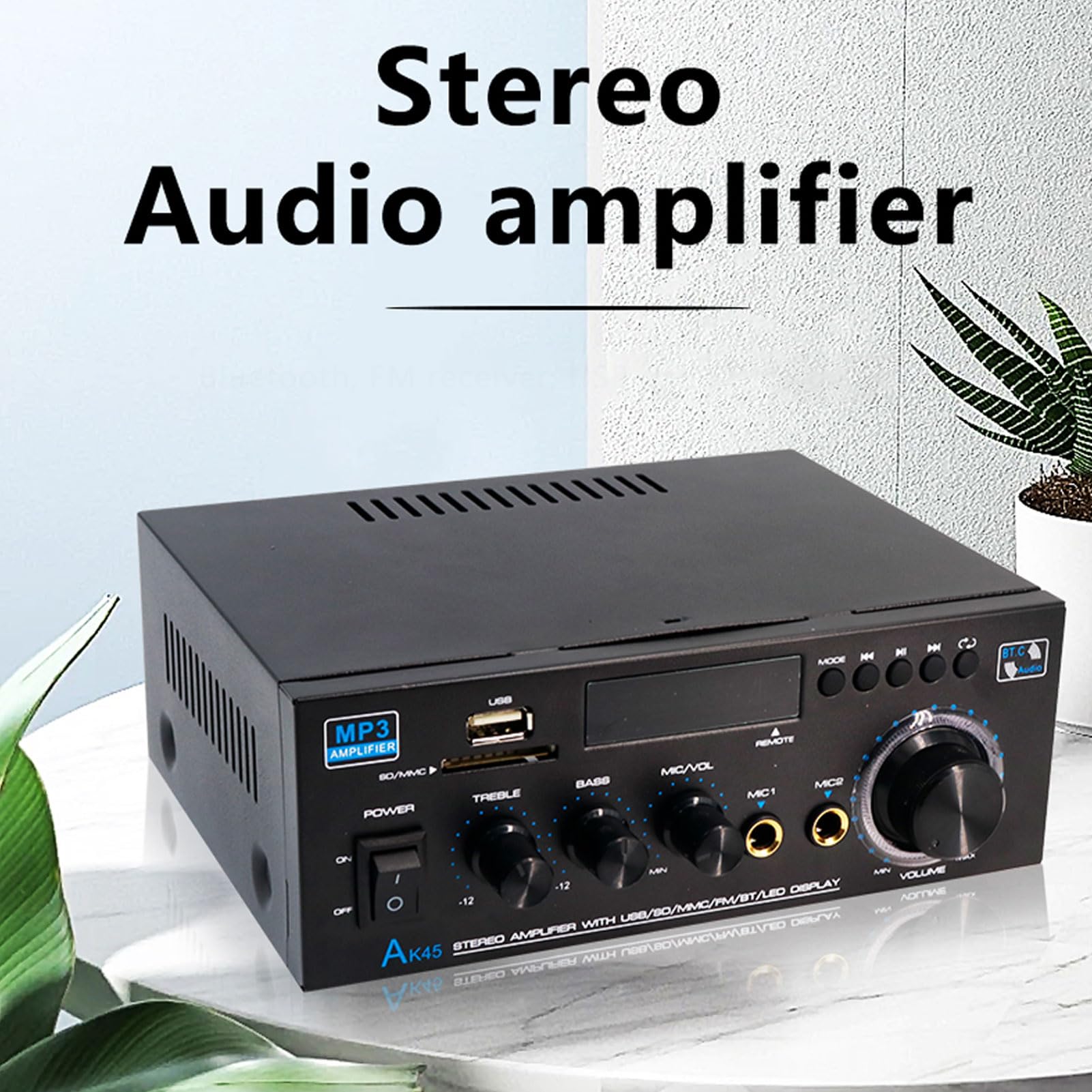 YWBL-WH Amplificatore Audio Stereo per Home Theater 50W (Spina europea)