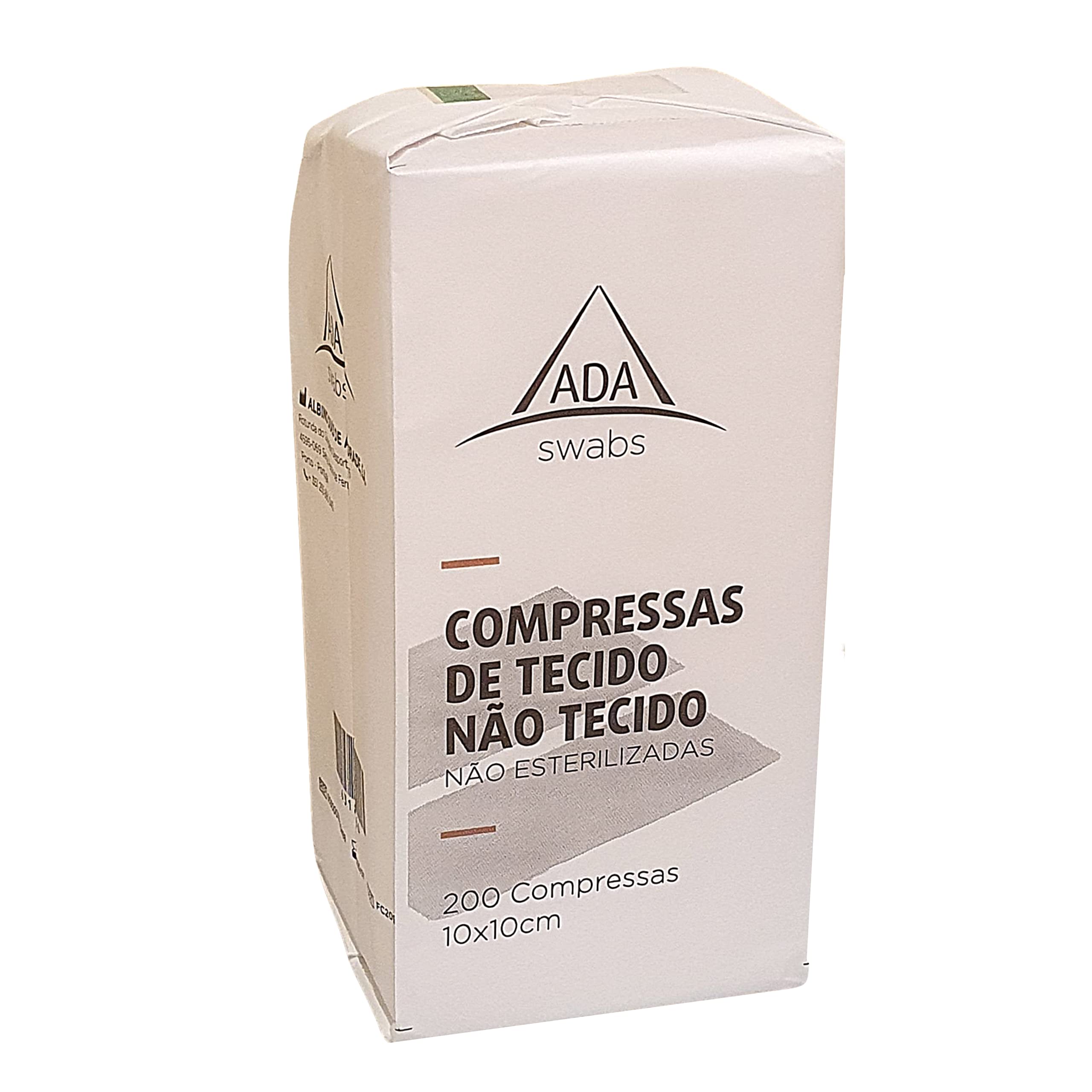 ADA Gasas de Tejido no Tejido, 200 Unidades No Esteril TNT Pg 10x10 30g. 4 Capas Fabricado en la EU
