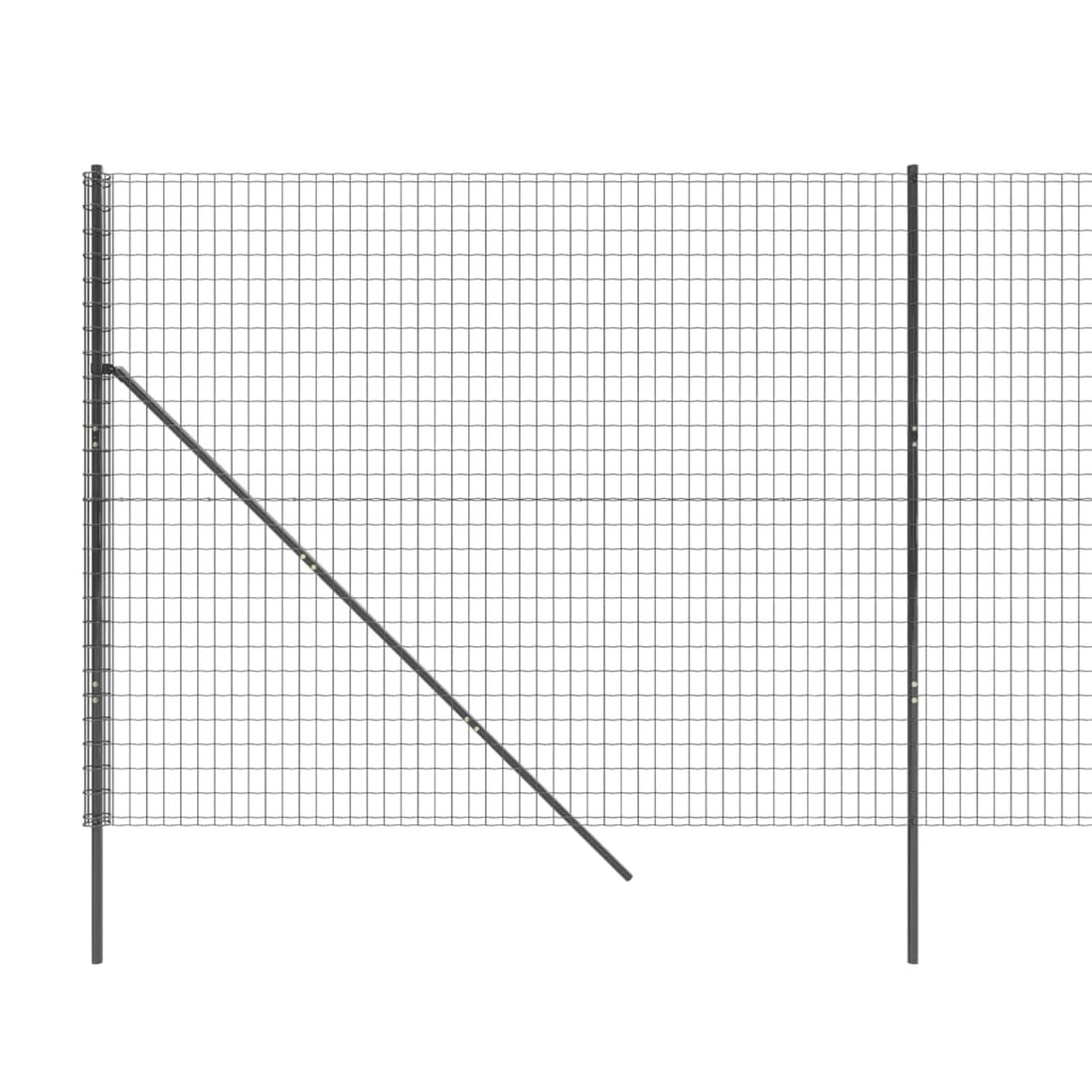Homgoday Cerca de Alambre de Acero galvanizado Gris Antracita 1,4x10 m, Valla de Malla, Tensión Cerca Alambrada, Malla Metálica para Plantas y Animales, múltiples usos Tipo 1
