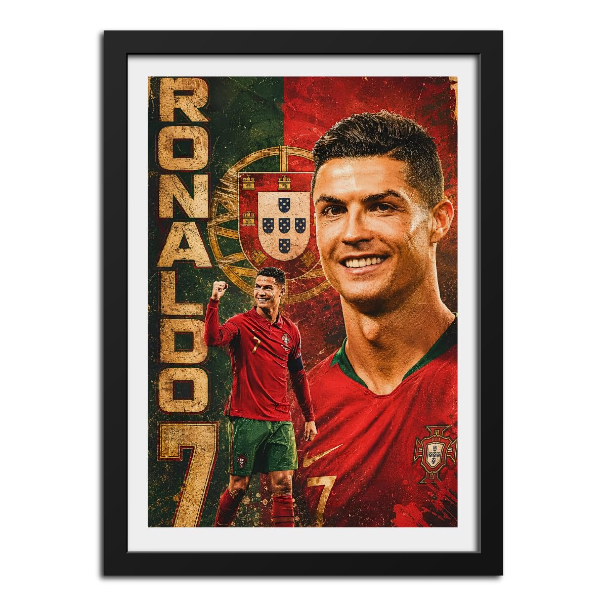 inspire TA Cristiano Ronaldo Portugal Football World Cup 2026 Poster Framed Laminated Poster Wall Hanging Wooden Photo Frames 12 X 9 Inches-image-28