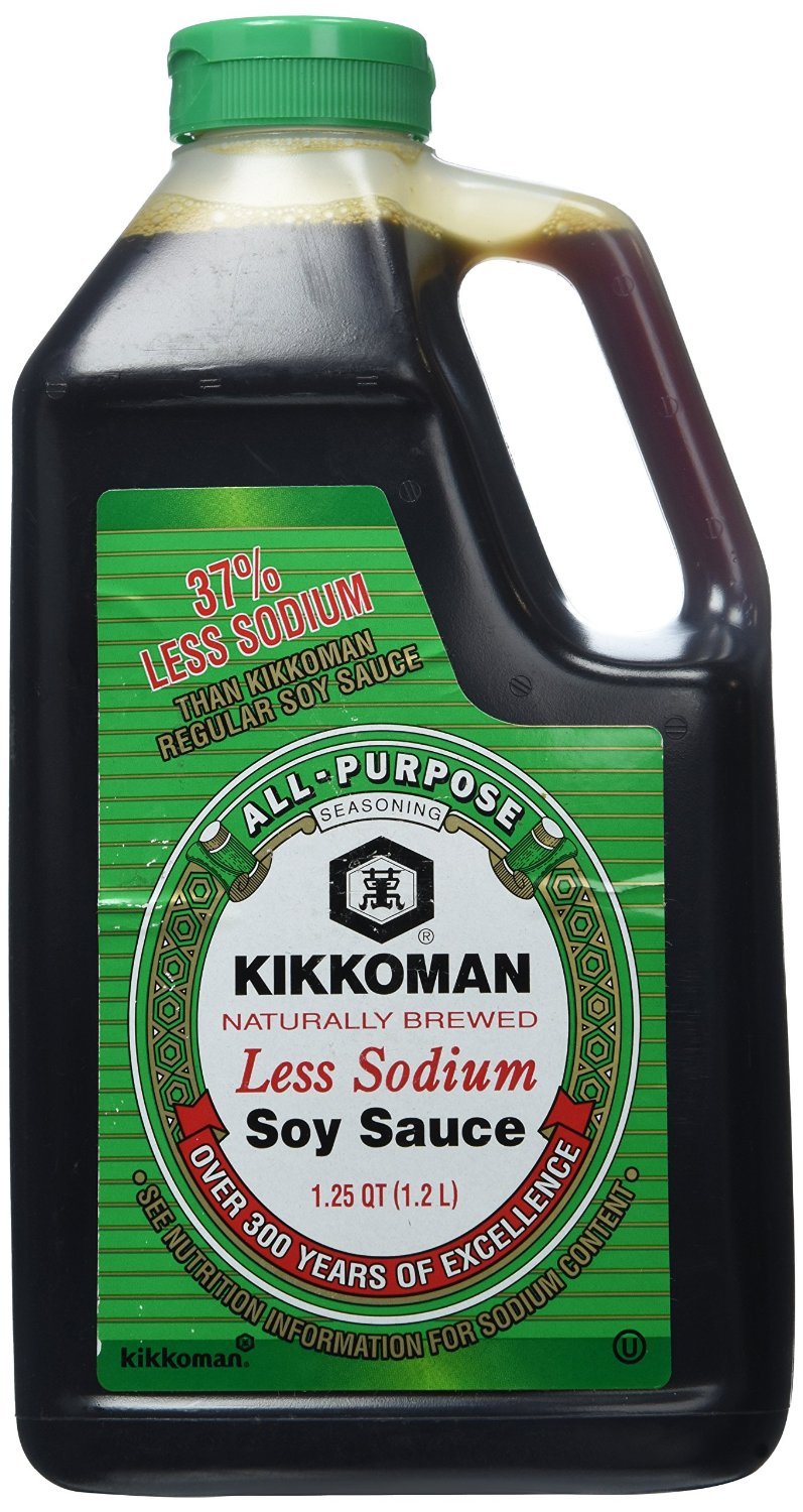 Kikkoman Lite Soy Sauce, 40-Ounce Plastic Bottle (Pack of 2)
