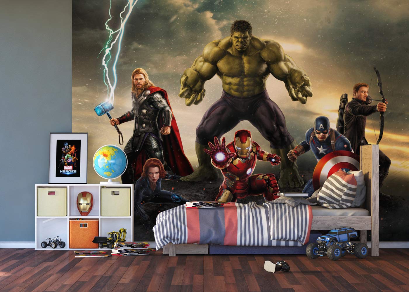 AG Design Marvel, Vlies-Fototapete, FTDNXXL 5047, 4 Teile, Vlies, Multicolor, 360.0 x 270 cm