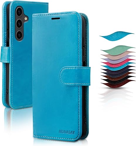 MONASAY Wallet Case Compatible for Samsung Galaxy A35 5G, [Included Glass Screen
