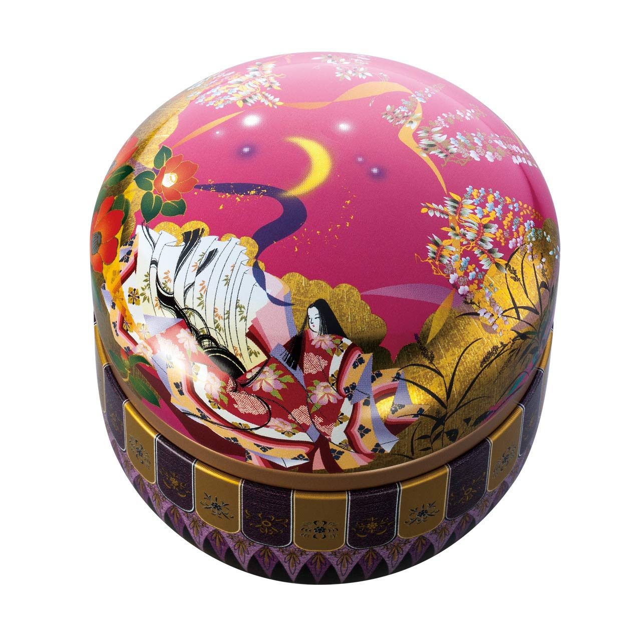 Tokyo Matcha Selection Suzuko Junihitoe steel tea caddy can 2 color for tea leaf (Pink)