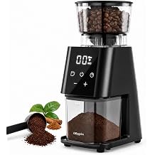 Ollygrin Conical Burr Coffee Grinder Electric, Coffee Grinder with 30 Grind Levels, Coffee Beans Grinder for Home Use, Touchscreen Burr Mill Grinder for Espresso, Drip, French Press, black
