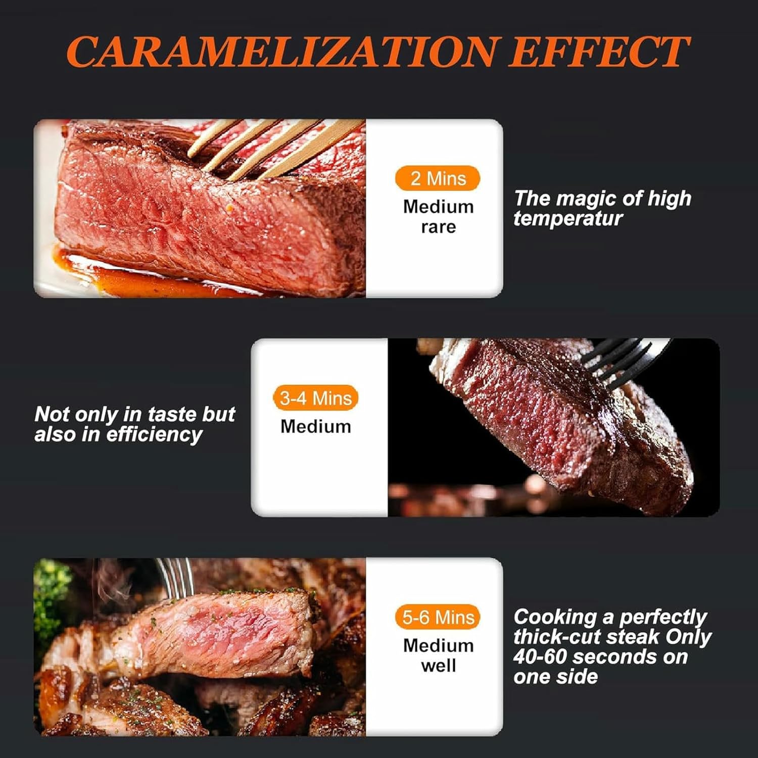 Electric Indoor Searing Grill with Viewing Window Adjustable Temperature Control to 1450℉, Serves 6, Removable Nonstick Grate, Stainless Steel,B-110V