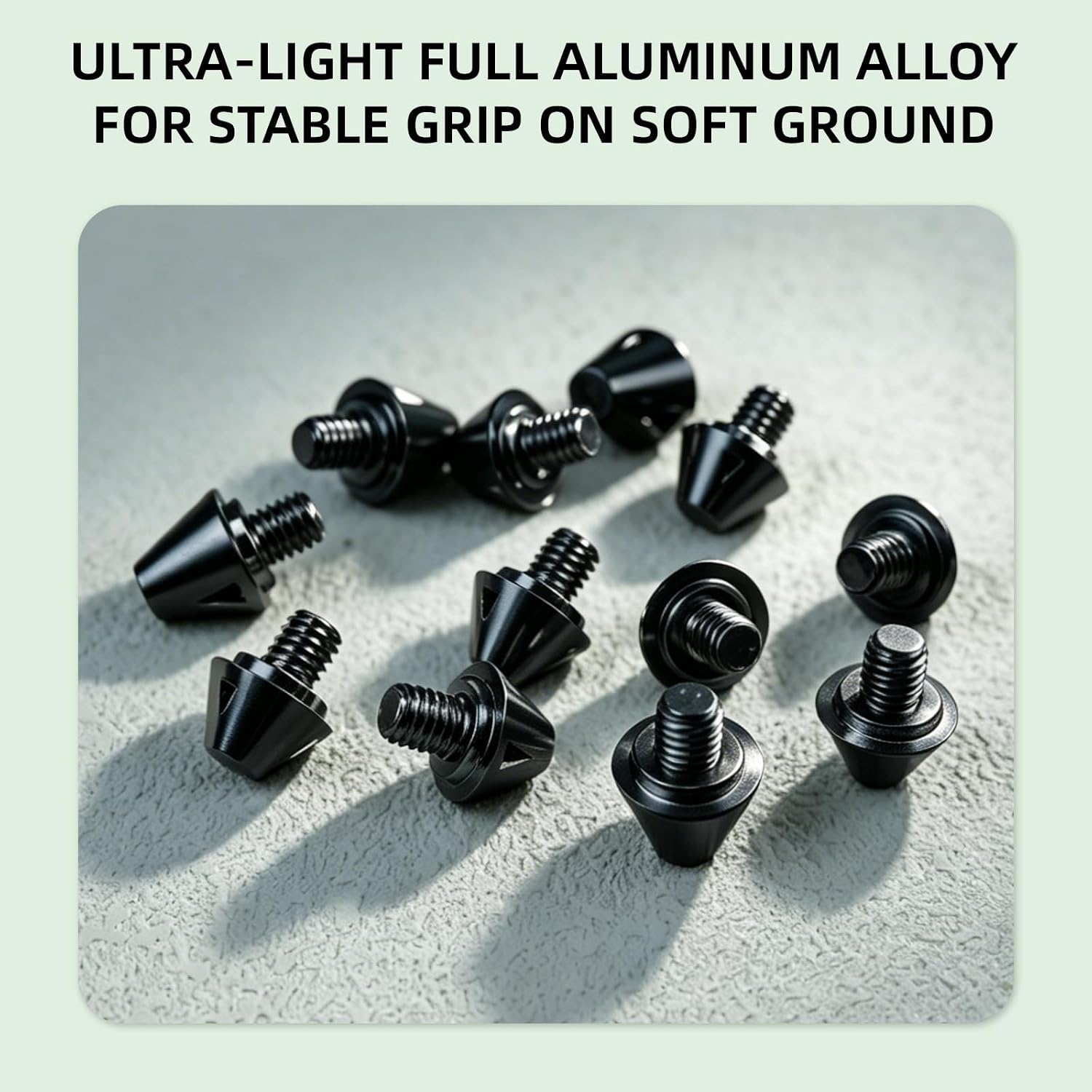 Soccer SG Studs, 12PCS Aluminum Screw-in Cleat Spikes for Soft Ground, with Wrench, Compatible with adidas & M6 Thread Football Boots