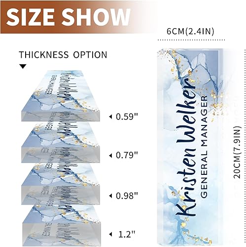 Miniatura 7 de Placa de nombre de escritorio personalizada, placa de nombre personalizada para escritorio, decoración de escritorio de oficina para mujeres y