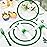 I00000 350 Pcs Green Plastic Plates-Clear Dinnerware Set for Christmas Party,Include 100 Dinner and Dessert Plates,50 Plastic Cups 9 OZ,50 Per Rolled Napkins with Cutlery