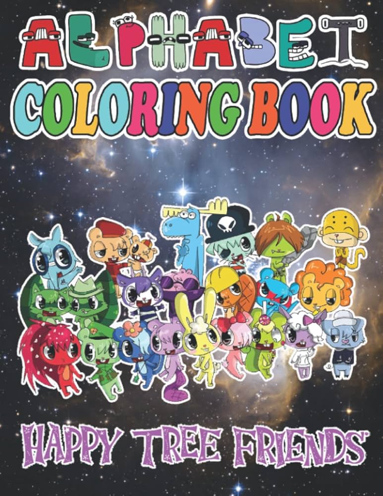Happy Tree Friends Coloring Book Alphabet and Numbers: Color