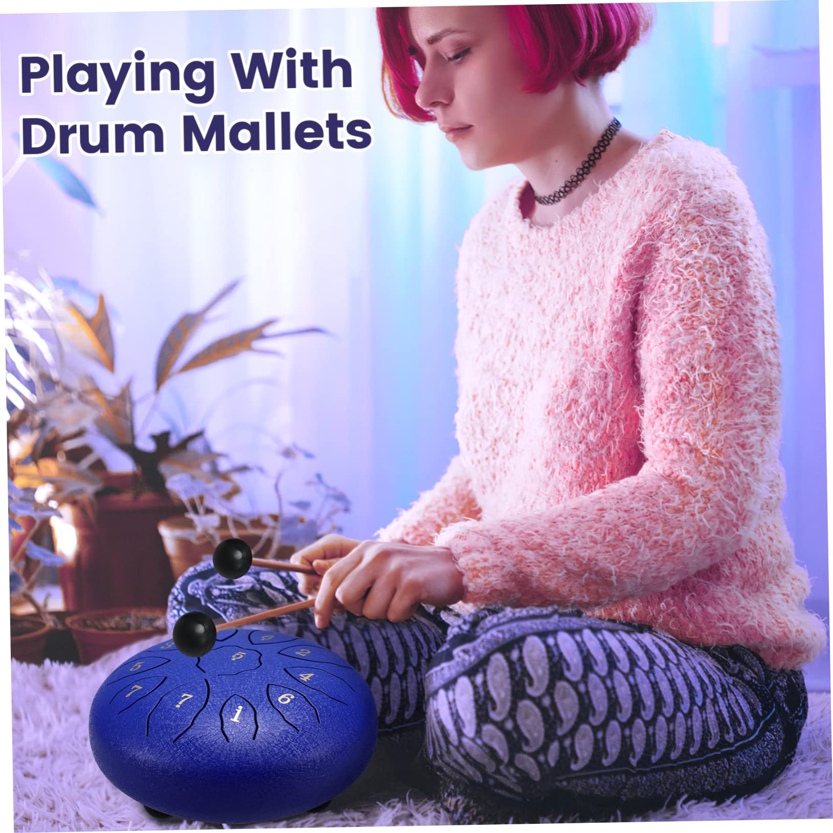 Instrumento de Percusión de 11 Notas con Baquetas y Cuaderno de Partituras para Niños