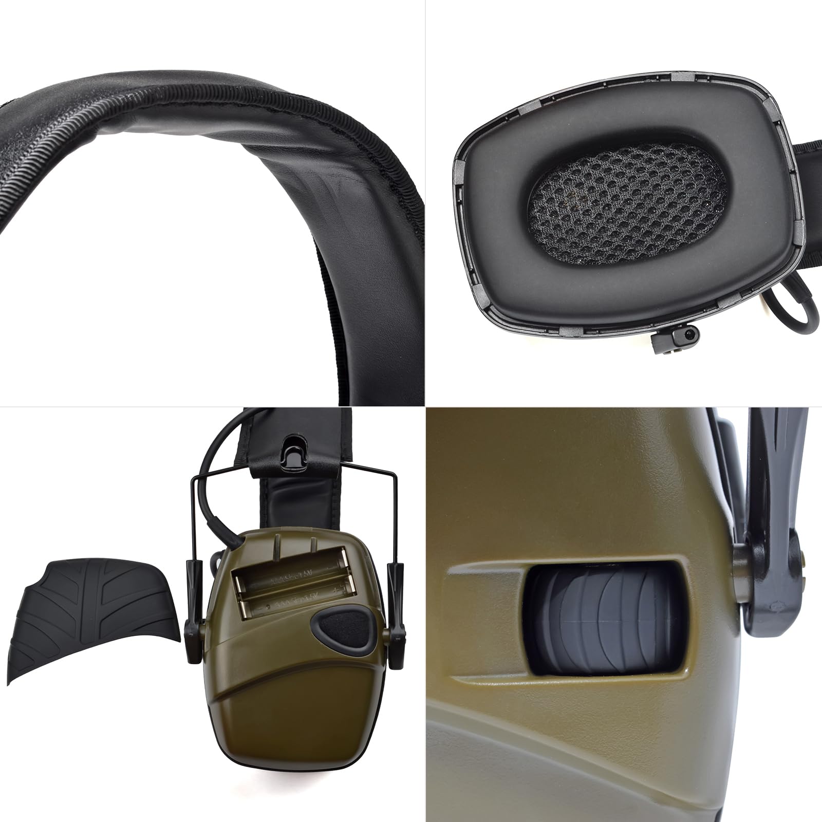 UAYESOK Auriculares electrónicos Walkie Talkie con reducción activa de ruido, protección auditiva para disparar con micrófono PTT para radio Motorola DP3400 DP4400 DP4600 DP4800 DP4801 MTP6650