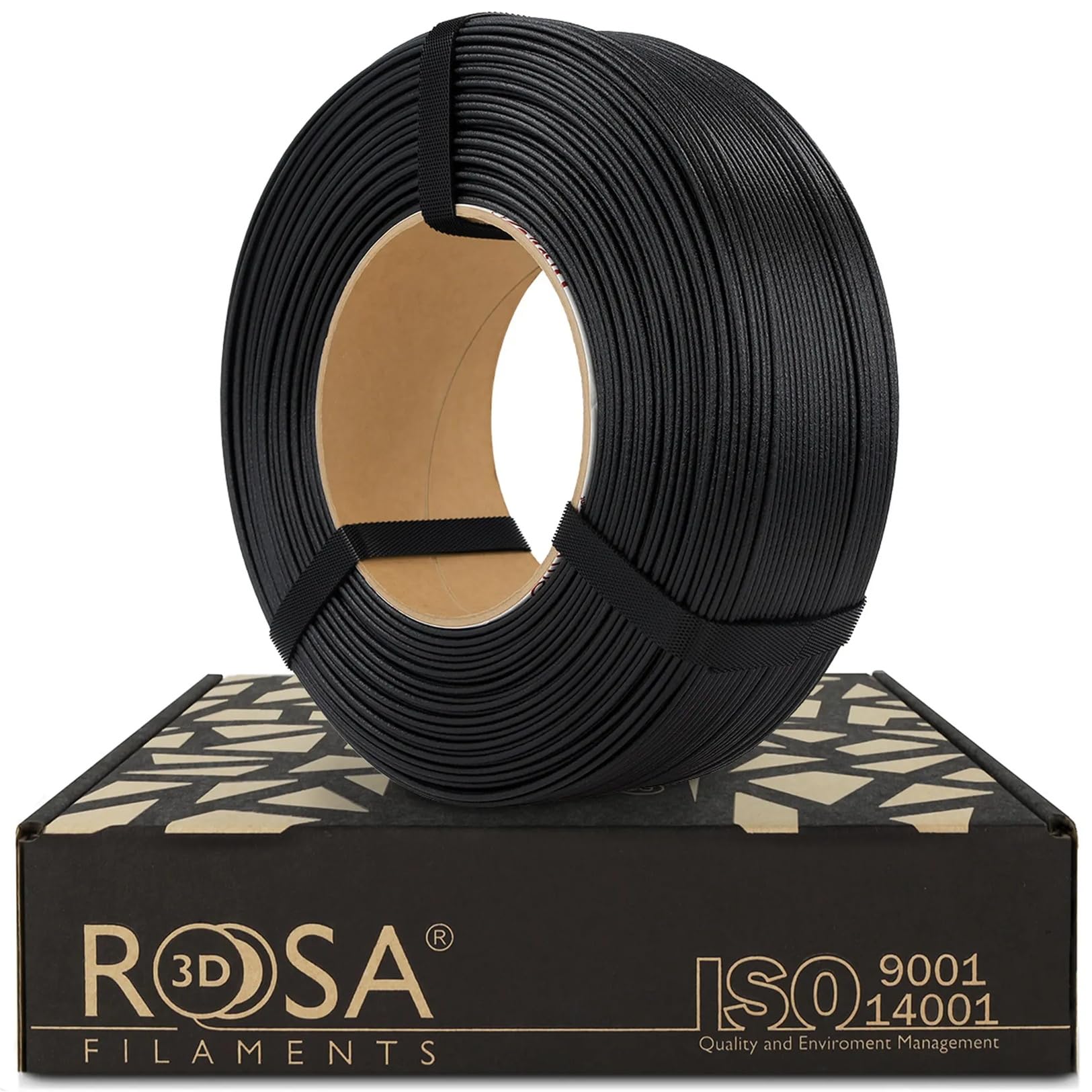 ROSA3D PCTG + 10CF Filament 1.75 mm für 3D Drucker, Schwarz Refill 1 kg