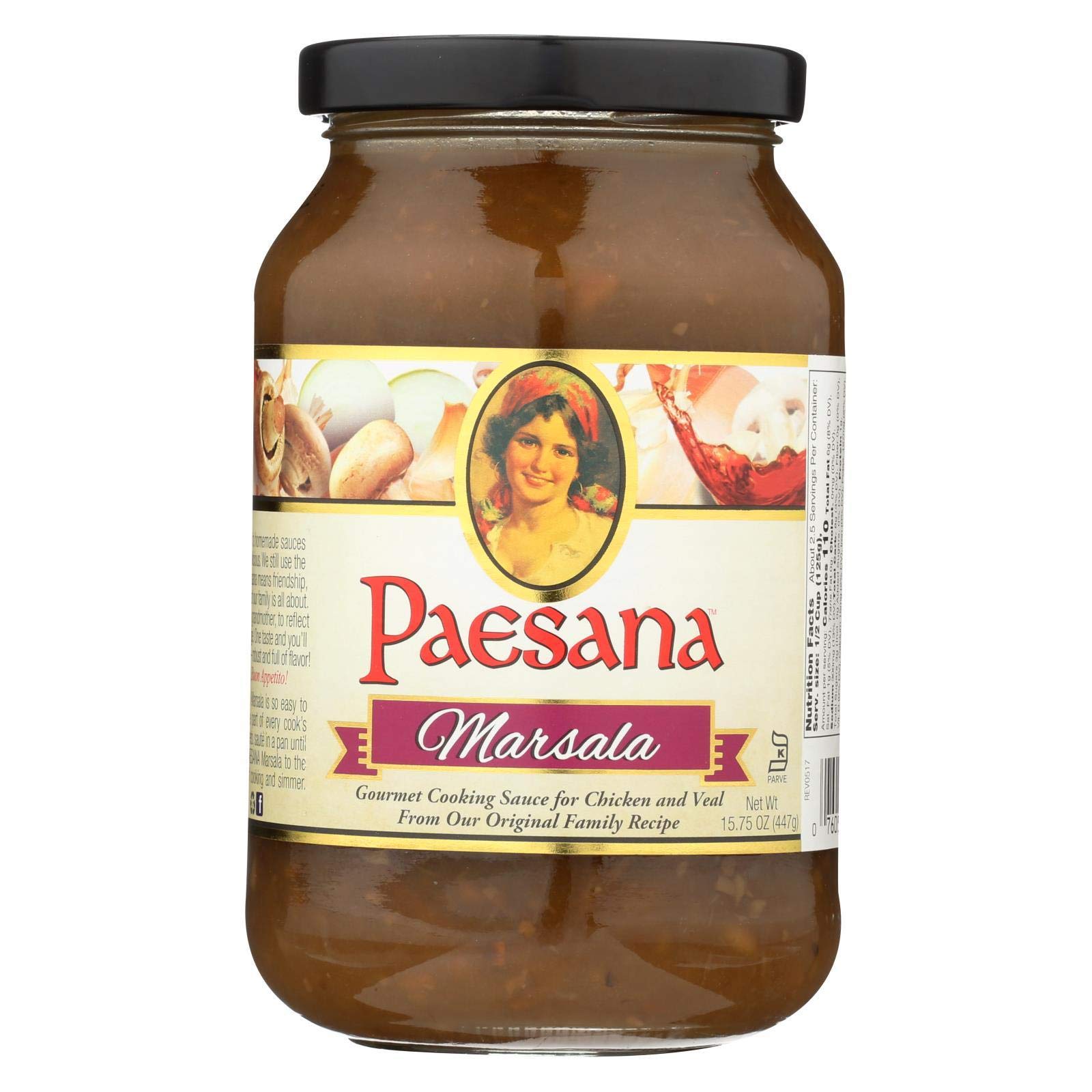 Paesana Marsala Cooking Sauce, 15.75 Ounce - 6 per case.