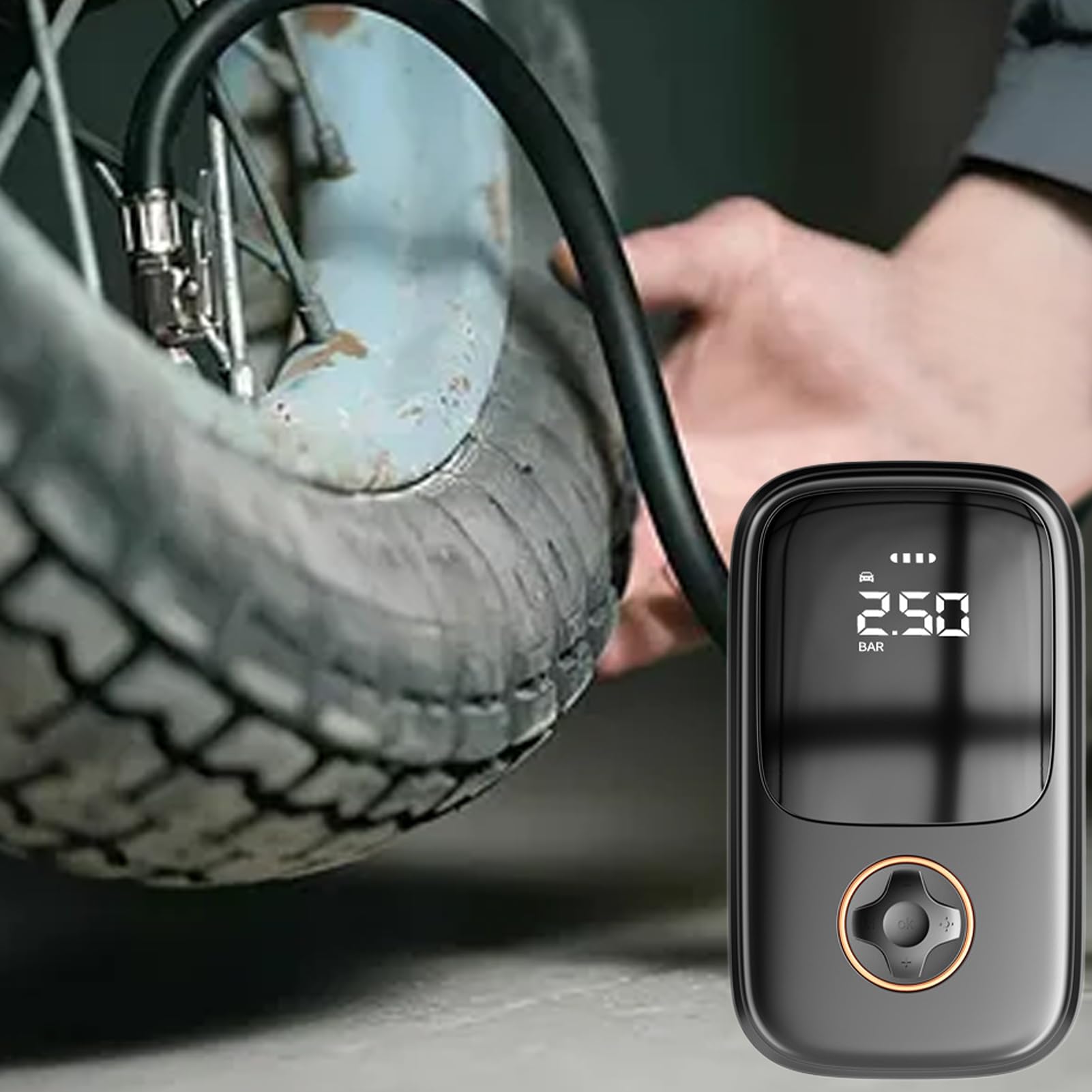 Pompe À Vélo Électrique Compresseur d'air Portable multimode | Intelligent pour le vélo , l'automobile, activités de plein air, la maison et les