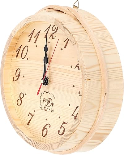 Miniatura 8 de Zerodis Reloj de pared con temporizador de sauna simple, accesorio para decoración del hogar, péndulo tradicional, reloj de pared, campanillas cada