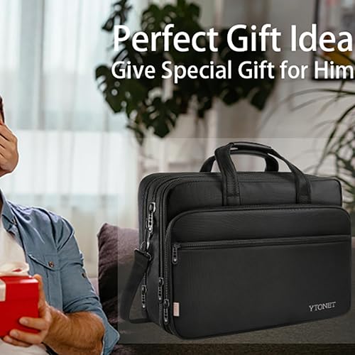 Miniatura 8 de Bolsa de 17 para computadora portable maletín de viaje con organizador correa para colgar al hombro expansible impermeable para llevar computadora