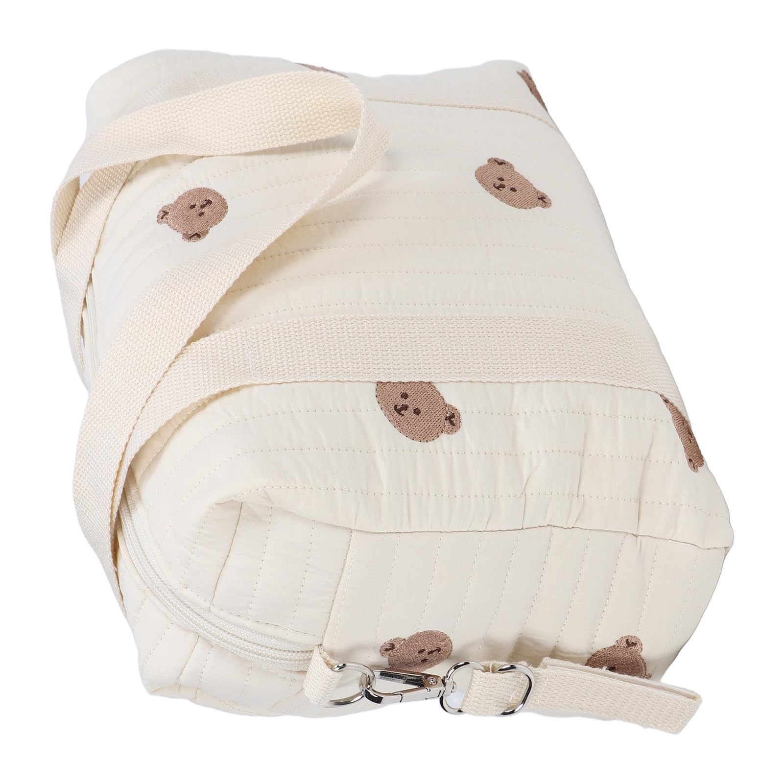 Borsa portaoggetti per passeggino universale con cerniera ricamata – Organizer per carrozzina, sacca accessori neonato, borsa multifunzione per passeggino, Bear Bag
