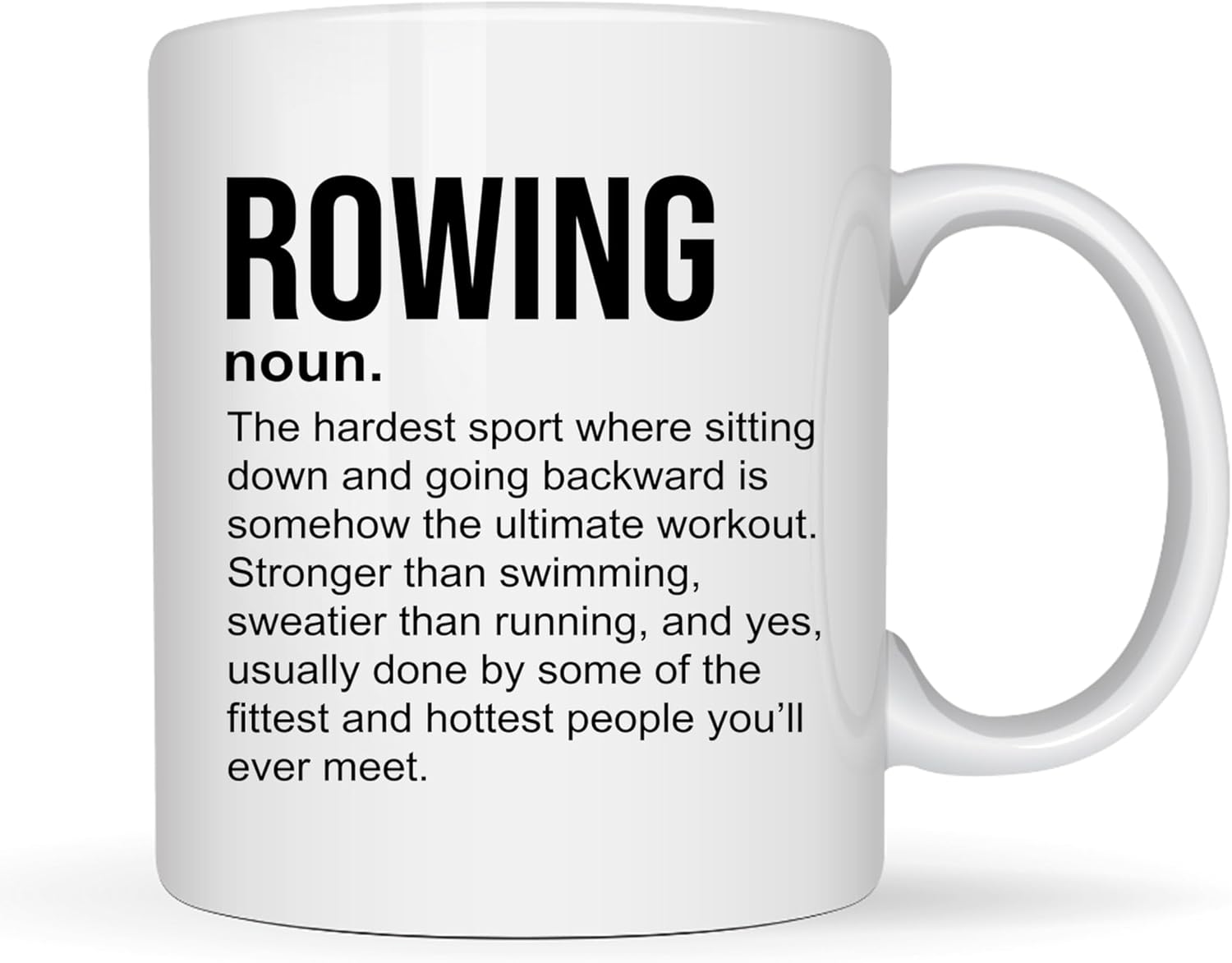 Rower Coffee Mug 11oz White -Rowing Hardest – Rowing Gifts For Men Women Boat Team Athlete Lake Lover