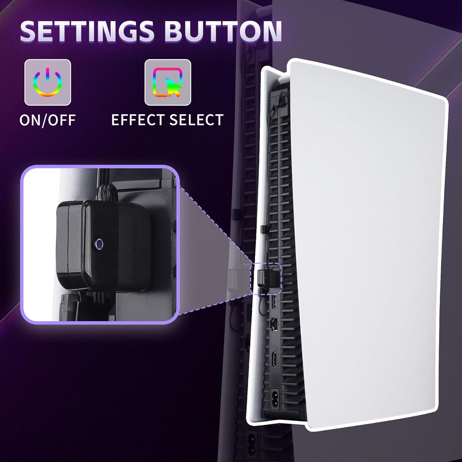 eXtremeRate 7 Colors 40 Effects RGB Rainbow Logo LED Kit for PS5 Console (2020 CFI-1 Series), Illuminated Lighting Decoration Logo LED Board for PS5 Disc & Digital Edition Console 8 71w0CWRN2GL. AC SL1500