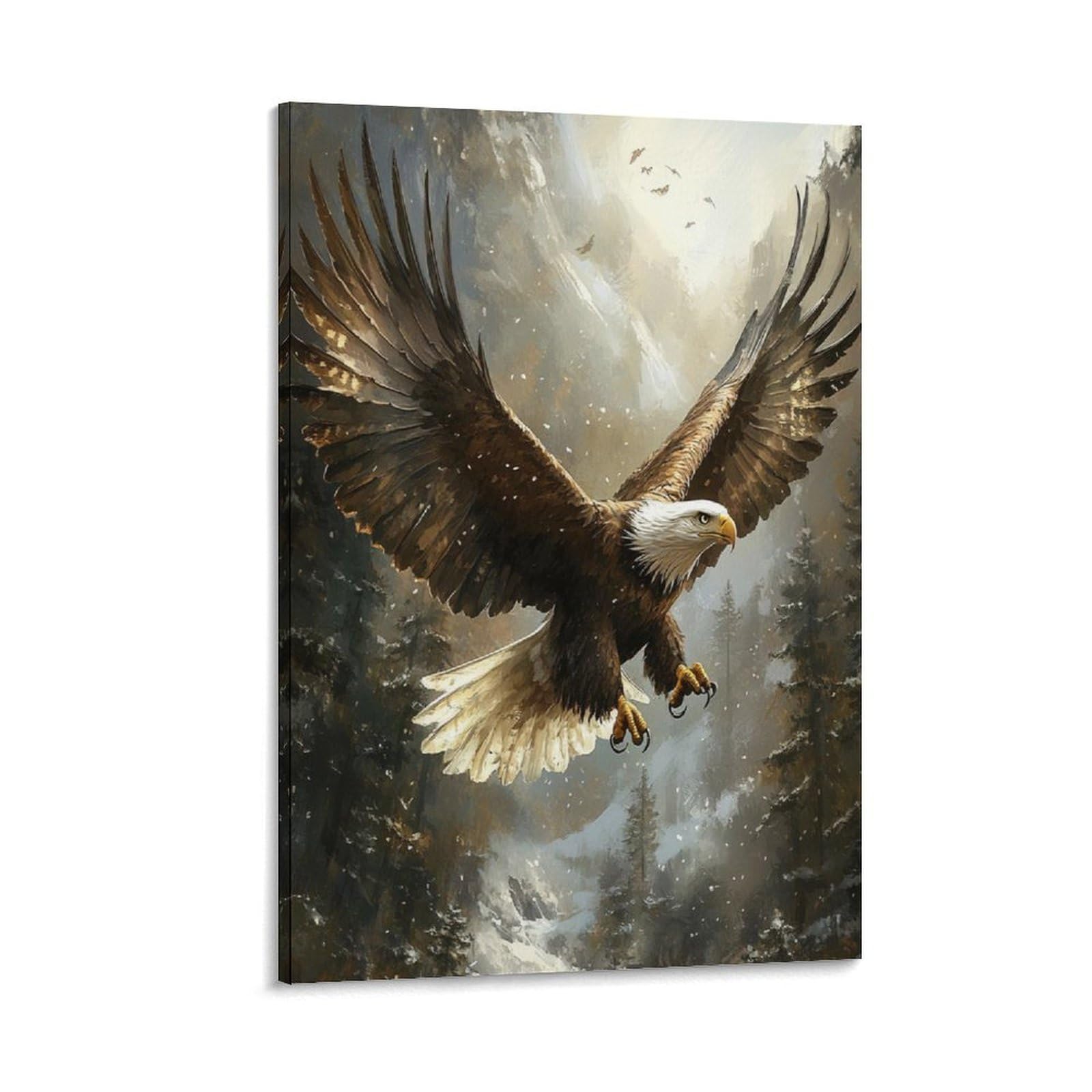 GAOYUCHUN Eagle Wall Decor Poster Canvas Prints Picture Modern Wall Art Picture Wall Hanging for Bathroom Wall Decor 20x30inch(50x75cm)