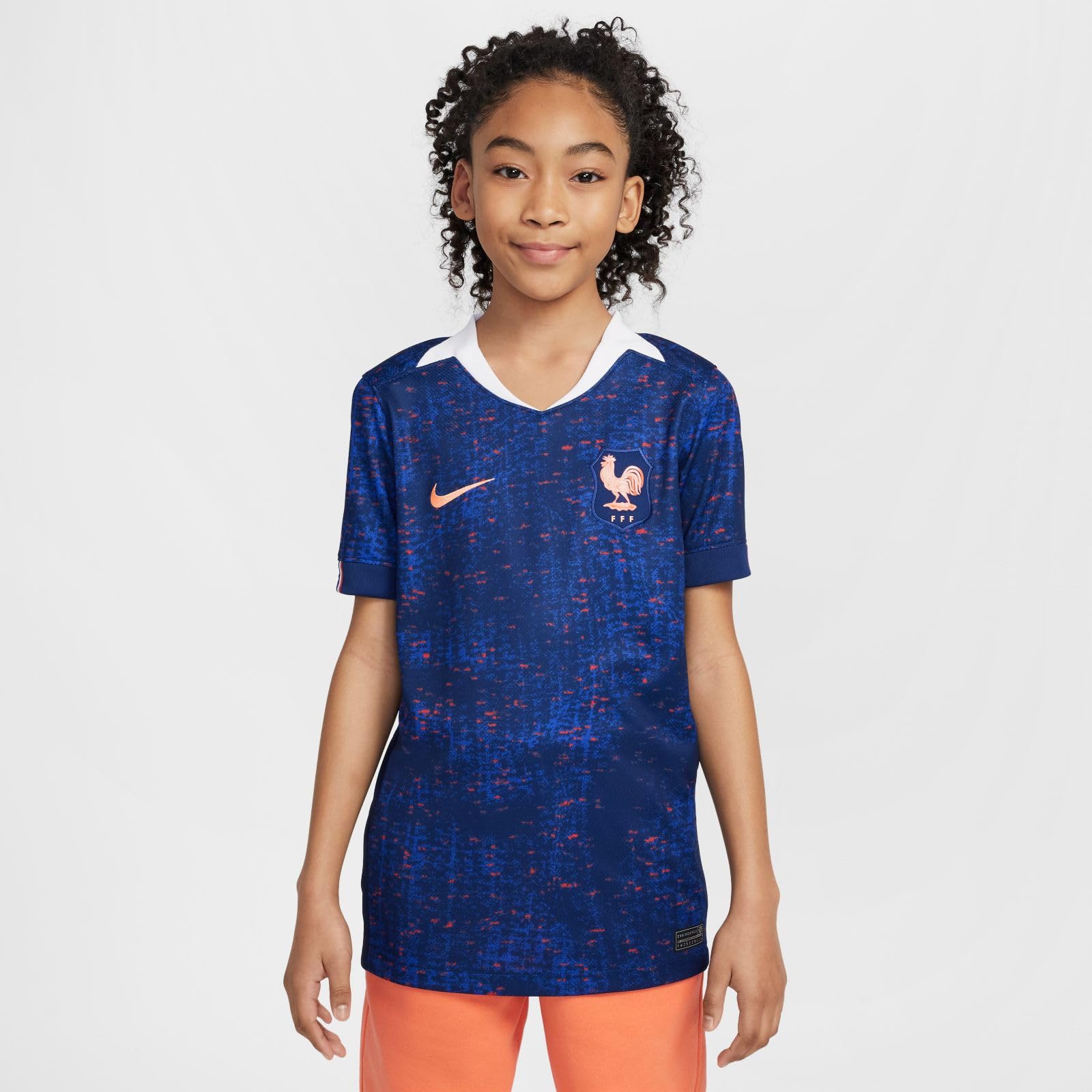 Nike FFF 2025 Stadium Domicile (Équipe Féminine) Maillot de Foot Replica Nike Dri-fit pour Ado Réplique du Maillot de Football Mixte Enfant