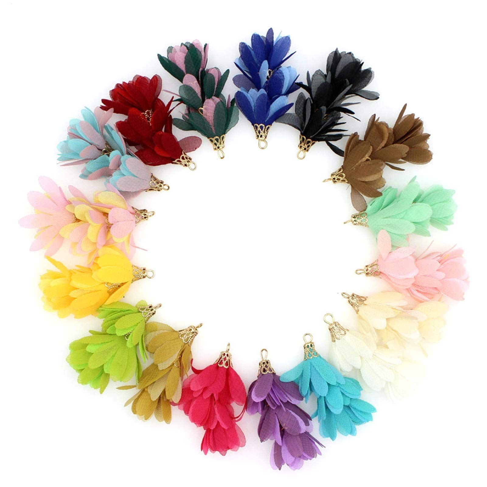 Chiffon Multi Capa Tassels para personalizar tus bolsos diarios y ropa de verano