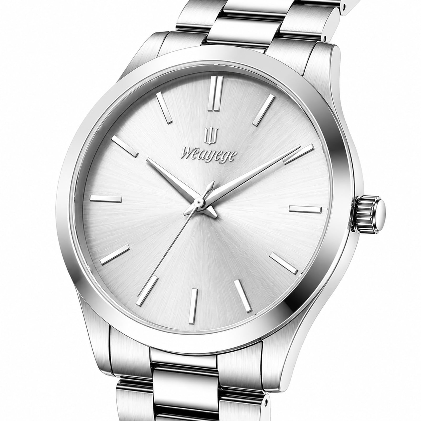 Reloj para hombre, reloj de acero inoxidable para mujer y hombre, analógico, de cuarzo, impermeable, regalo para mujeres y hombres
