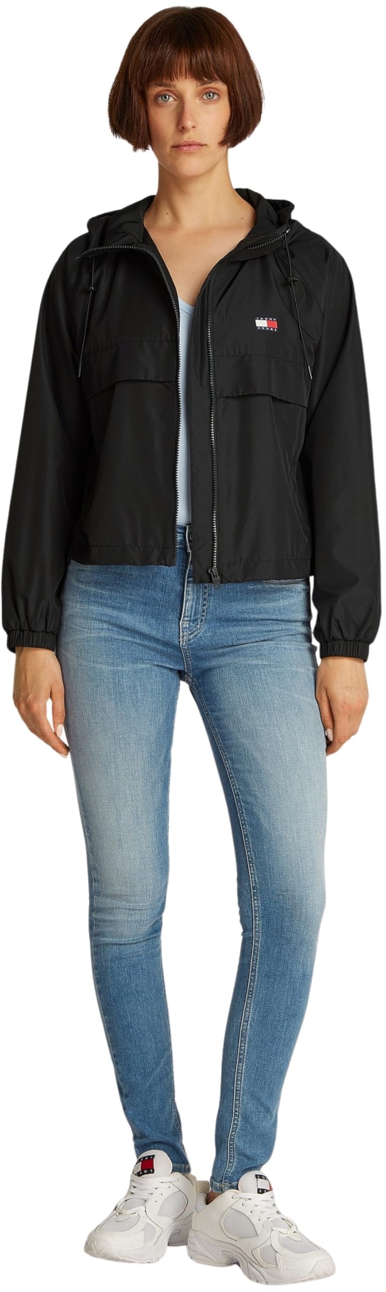 Tommy Jeans Donna Giacca a Vento Essential con Cappuccio