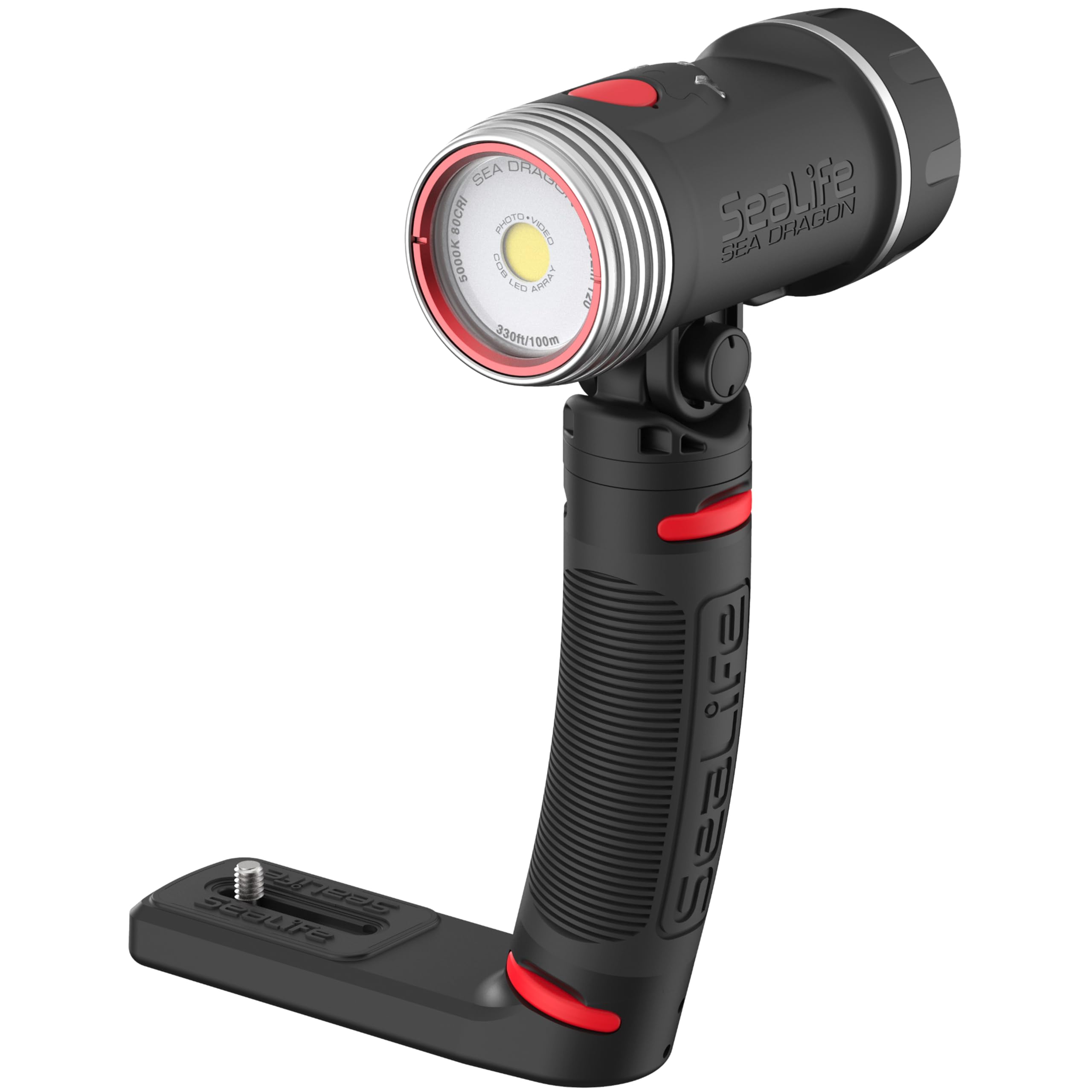 SeaLife Sea Dragon 2300F Underwater Photo-Video Light, Bright and Colorful Video and Photos, for Scuba and Snorkeling with Compact and Action Cameras (with Flex-Connect Grip and Tray)