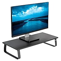 VIVO Black Wood 24" Monitor Stand
