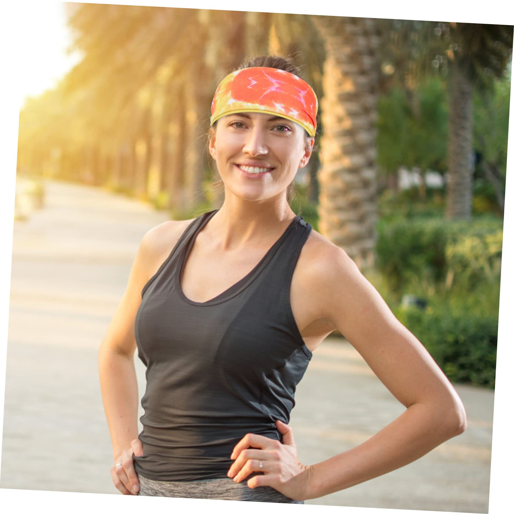 INOOMP 12pezzi Fasce Sportive Antiscivolo Per Allenamento Fasce Per Stile Tie-dye Comfort e Stabilità Per Yoga Corsa e Fitness