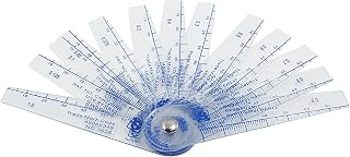 1 Pack Plastic Feeler Gauge 0.05-1mm Thickness Measuring Tools 13 in 1 Feeler Gauge for Measuring Gap