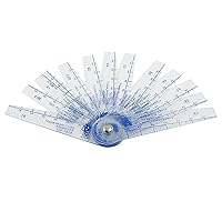 Vista 1 de 1 paquete de medidores de plástico de 0.002-0.039 in de grosor, herramientas de medición 13 en 1 para medir el espacio