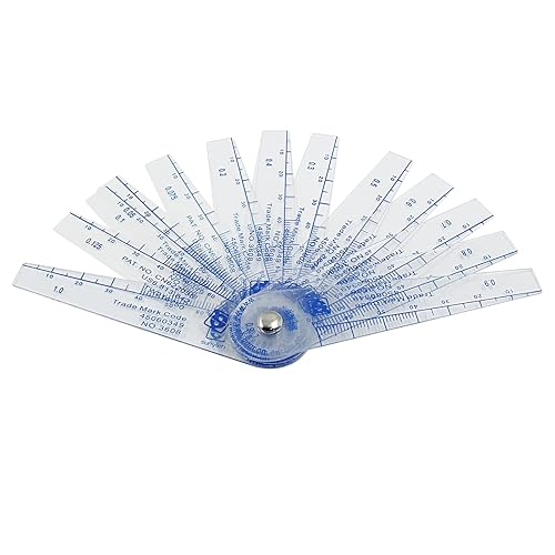 1 paquete de medidores de plástico de 0.002-0.039 in de grosor, herramientas de medición 13 en 1 para medir el espacio