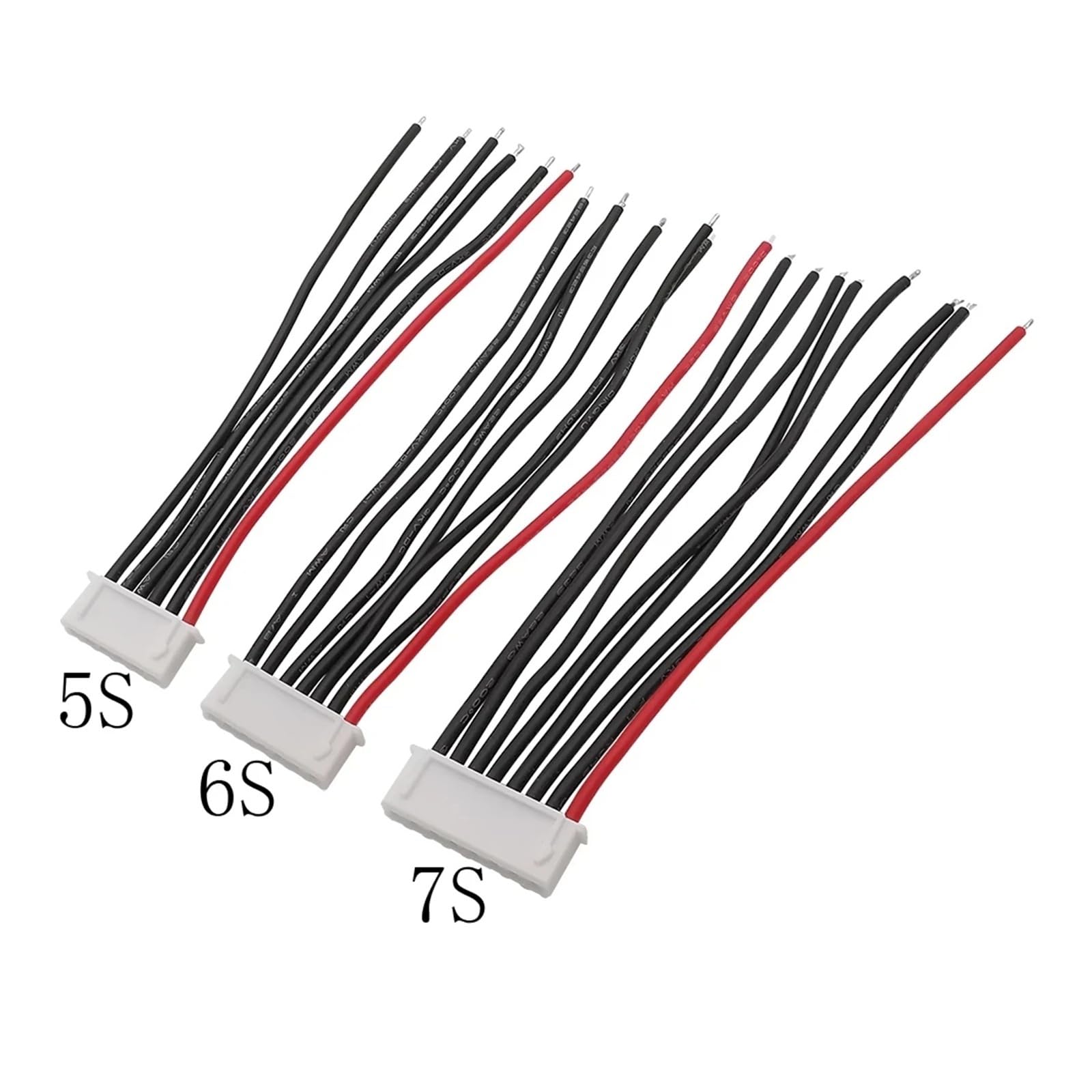5 uds JST XH2.54 conector hembra 22AWG XH 2,54mm paso 1S 2S 3S 4S 5S 6S 7S conectores de Cable de enchufe de equilibrio LiPo(2S,10CM)