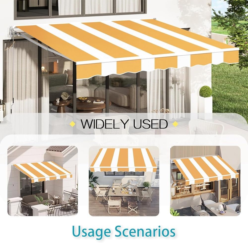 Stripe Retractable Awning Fabric, 6.5ft 8ft 10ft 13ft 16ft Sun Shade Shelter Cover Replacement Cloth, Patio Sunshade Canopy Replacement Canvas(Pink,16x8ft)