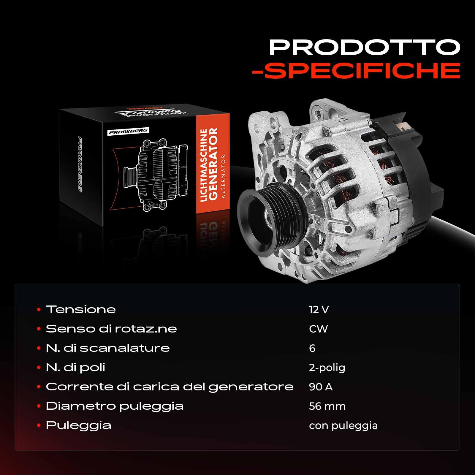 Frankberg Alternatore/Generatore 90A 439311