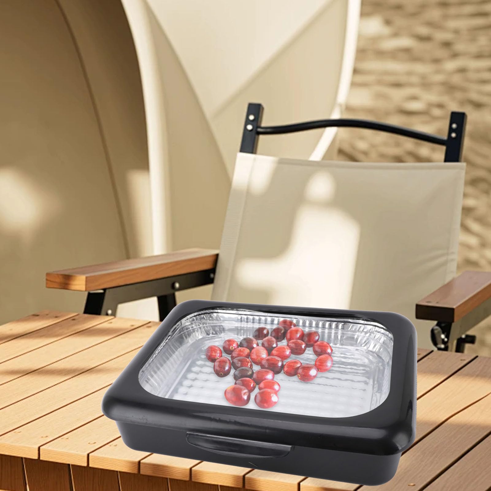 3 Vassoi In Alluminio Chef Aid - Per Grigliate, Forno E Conservazione Cibo, Resistenti E Multiuso - Foto 9