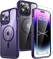 Vista 27 de TAURI Funda magnética 5 en 1 diseñada para iPhone 14 para iPhone 13, [compatible con MagSafe] con 2 protectores de pantalla + 2 protectores de lente