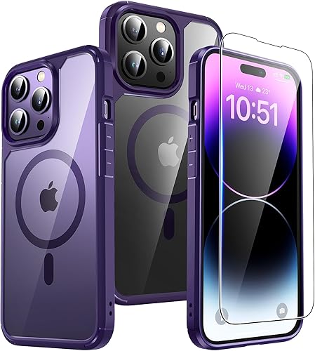 Miniatura 59 de TAURI - Funda a prueba de golpes para iPhone 15 Plus de 6.7 pulgadas, 3 en 1, no se pone amarilla, con 2 protectores de pantalla, protección