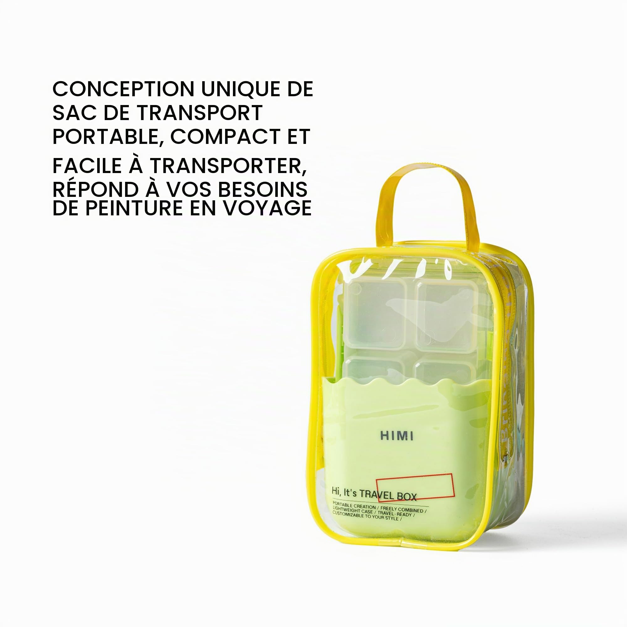 HIMI Boîte de voyage de peinture portable pour artistes, étudiants, adultes