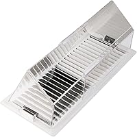 Deflecto Adjustable Floor Air Deflector 10-14 Inches - Clear Polycarbonate with Strong Magnets for AC Vents