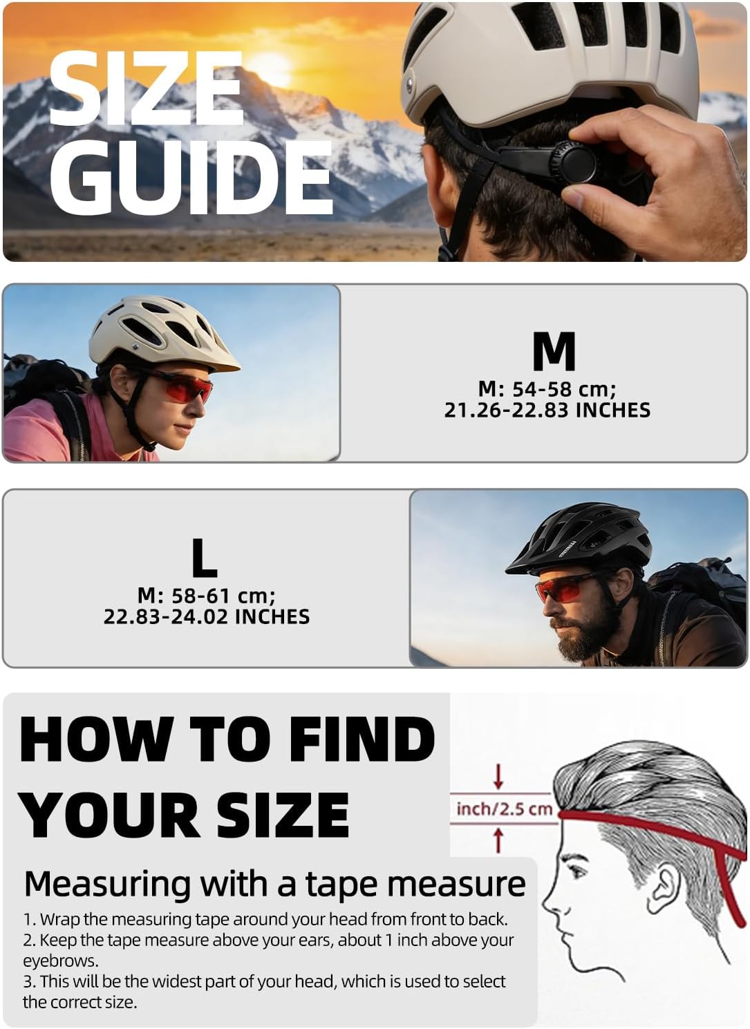 Shinmax Bike Helmet for Women Men with Removable Sun Visor Lightweight Bicycle Helmet Adjustable Breathable Mountain & Road Cycling Helmets for Adult