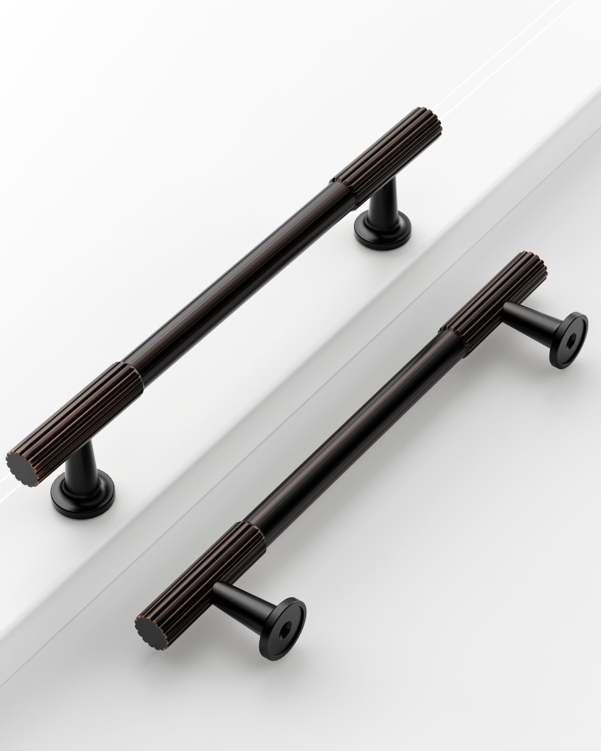 Photo 1 of Coinkoly 10 Pack 5''(128mm) Oil Rubbed Bronze Cabinet Pulls Kitchen Bronze Cabinet Handles Drawer Hardware for Bathroom Cupboard Handles CK0083
