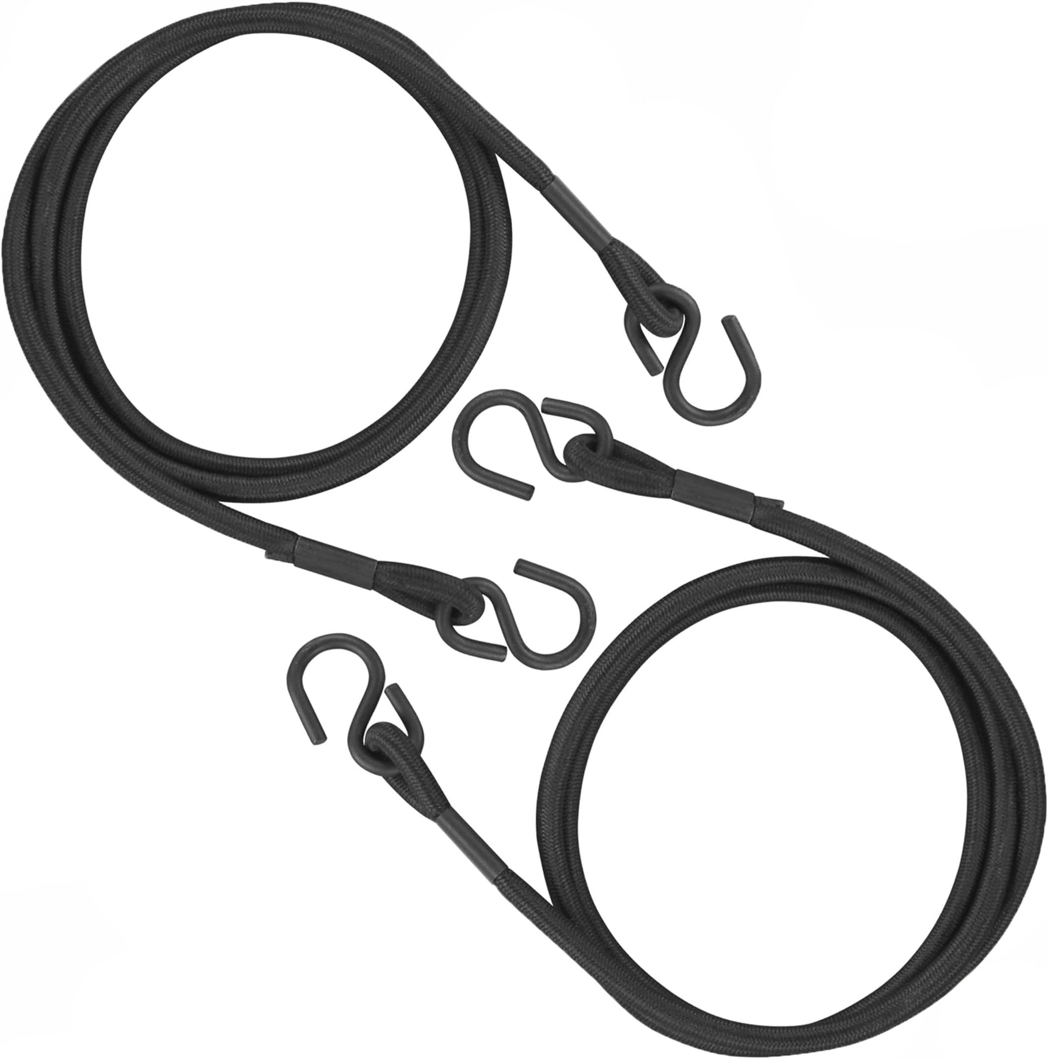 VSL Pair Double End Ball Ropes Heavy Duty Boxing Punch Bag Floor to Ceiling Bungee Cords with S-Hooks Punching Ball Replacement Cable Straps