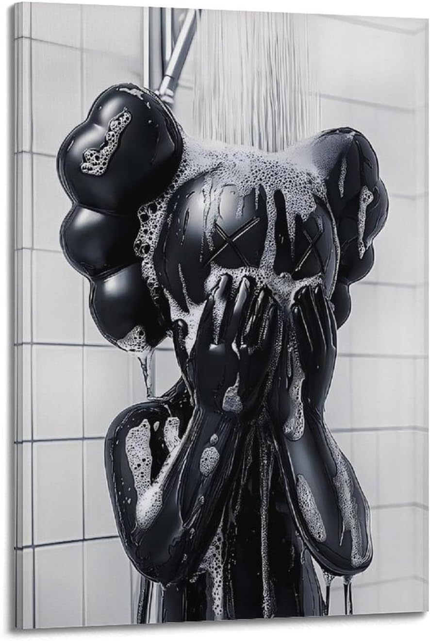 Black Kaw in Shower HypeBeast Poster Kawss Poster Kawaii
